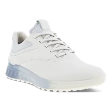 Ladies ECCO® Golf S-Three Leather Gore-Tex Shoe - White - Main