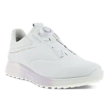 ECCO® Golf S-Three chaussure de golf en cuir Gore-Tex pour femme - Blanc - Main