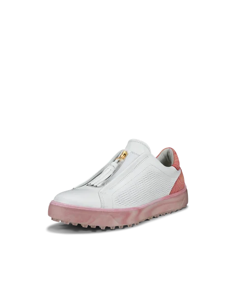 Ženski usnjeni čevlji za golf ECCO® Golf Tray - bela - M