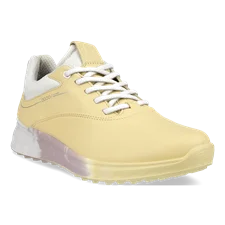 Ladies ECCO® Golf S-Three Leather Gore-Tex Shoe - Yellow - Main