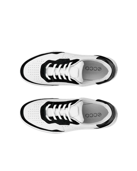 ECCO® Street Court Herren Ledersneaker - Weiß - Top_Left_Pair