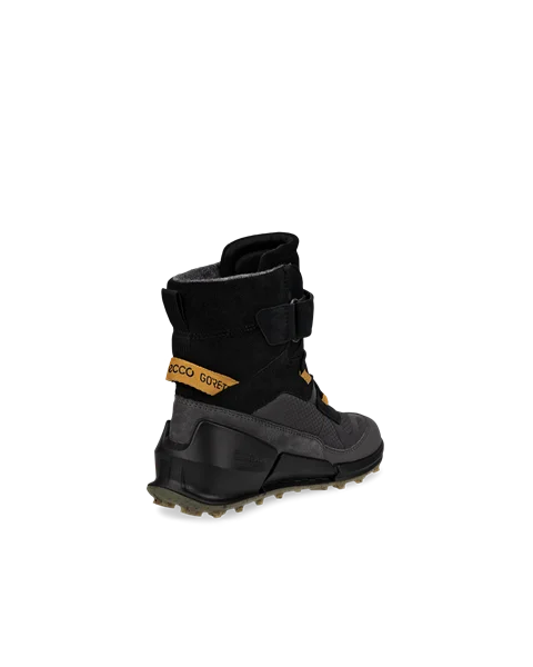 Dziecięce nubukowe buty zimowe Gore-Tex ECCO® Biom K2 - Czarny - B