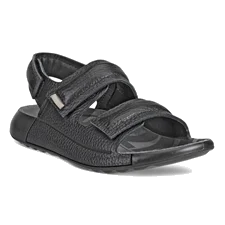 Kids' ECCO® Cozmo 60 Leather Two Strap Sandal - Black - Main