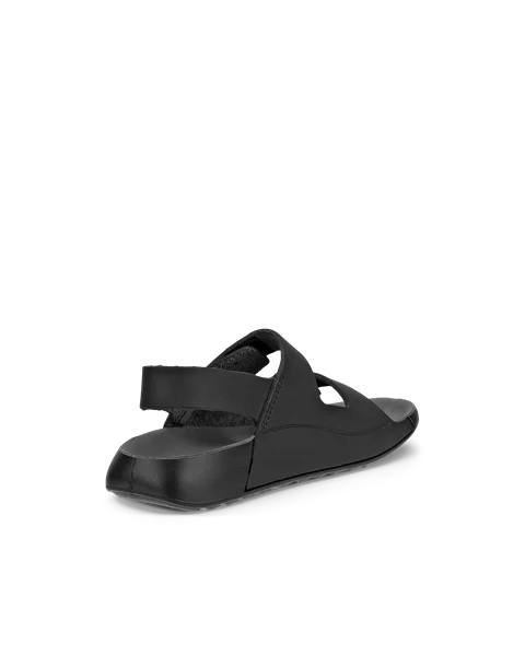 Kids' ECCO® Cozmo Leather Two Strap Sandal - Black - B