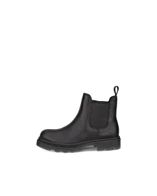 Botas Chelsea impermeáveis couro criança ECCO® Grainer - Preto - O