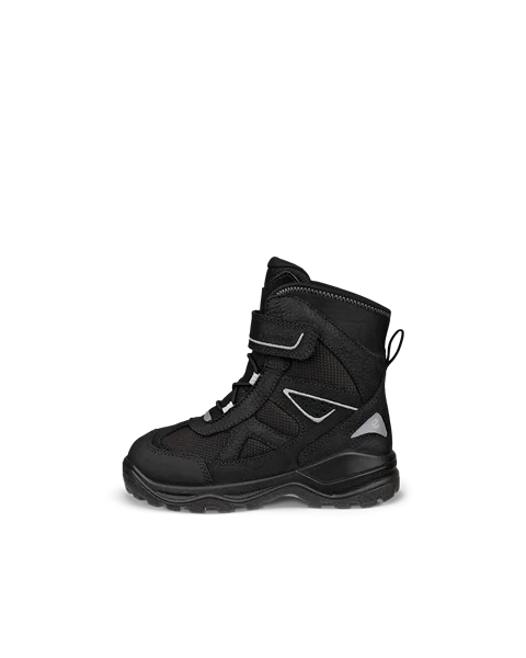 Kids' ECCO® Snow Mountain Nubuck Waterproof Winter Boot - Black - O