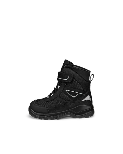 Kids' ECCO® Snow Mountain Nubuck Waterproof Winter Boot - Black - O