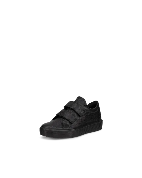 ECCO® Soft 60 gyerek bőr sneaker - FEKETE  - M