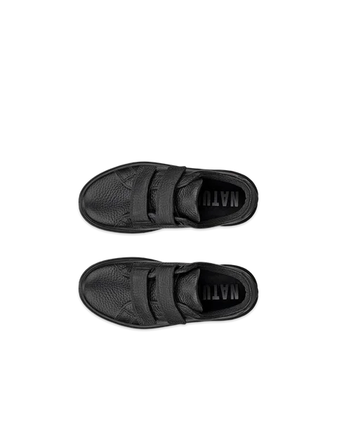 ECCO® Soft 60 Kinder Ledersneaker - Schwarz - Top_Left_Pair