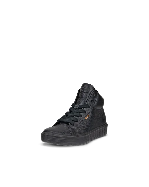 Fantovski usnjeni visoki ležerni čevlji ECCO® Soft 60 - črna - M