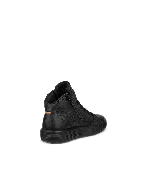 Otroški usnjeni visoki ležerni čevlji ECCO® Soft 60 - črna - B