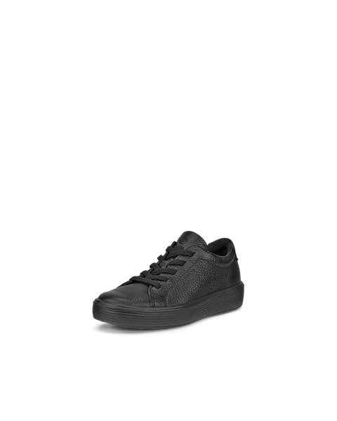 ECCO® Soft 60 gyerek bőr sneaker - FEKETE  - M