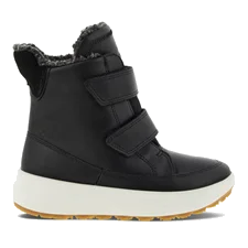 Girls' ECCO Solice Leather Gore-Tex Mid-Cut Boot - Black - Outside