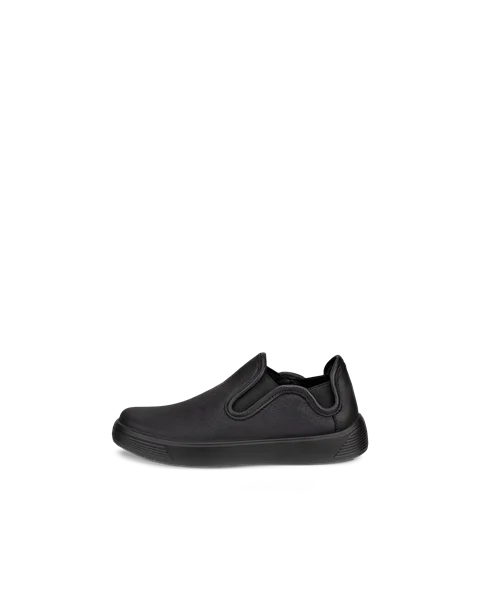 ECCO® Street 1 chaussures sans lacet en cuir pour enfant - Noir - O