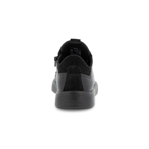 Chłopięce skórzane sneakersy ECCO® Street 1 - Czarny - Heel