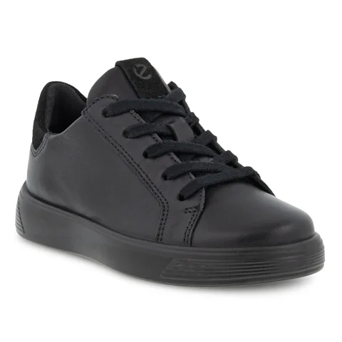 ECCO® Street 1 fiú bőr sneaker - FEKETE  - Main