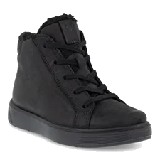 ECCO® Street Tray Gore-Tex sko i nubuck til drenge - Sort - Main