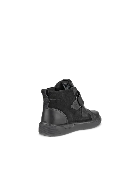 Kids' ECCO® Street Tray Leather Waterproof Shoe - Black - B
