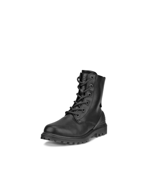 ECCO® Tredtray Kinderen leren veterboot - Zwart - M