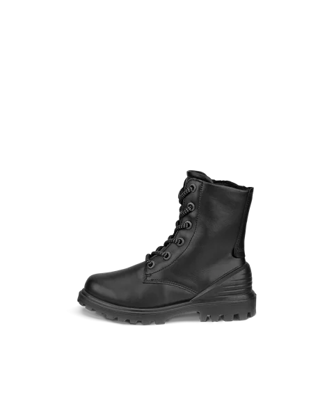 Botas meio cano atacadores couro criança ECCO® Tredtray - Preto - O