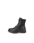 ECCO® Tredtray mellemhøj snørestøvle i læder til børn - Sort - O