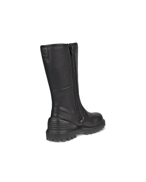Kids' ECCO® Tredtray Leather High-Cut Boot - Black - B