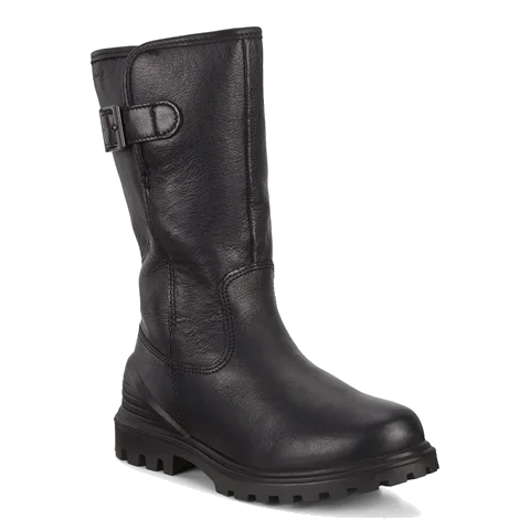 ECCO® Tredtray bottes hautes en cuir pour enfant - Noir - Main