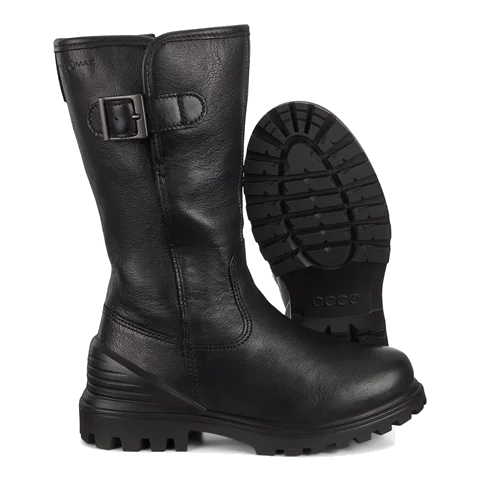 ECCO® Tredtray bottes hautes en cuir pour enfant - Noir - Pair