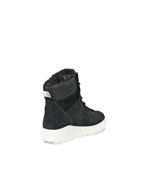 Kids' ECCO® Urban Snowboarder Suede Gore-Tex Winter Boot - Black - B