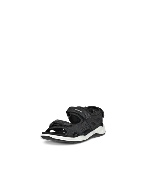 Chlapčenské nubukové vychádzkové sandále ECCO® X-Trinsic - Čierna - M