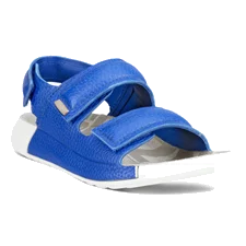 Dziecięce skórzane sandały z paskami ECCO® Cozmo 60 - Niebieski - Main