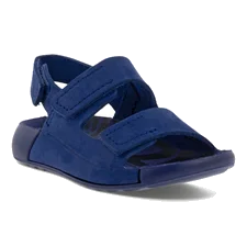 ECCO® Cozmo sandaler i nubuck med to remme til drenge - Blå - Main