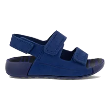 Chłopięce nubukowe sandały z paskami ECCO® Cozmo - Niebieski - Outside