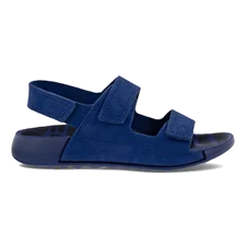 Boys' ECCO® Cozmo Nubuck Two Strap Sandal - Blue - Outside