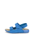 Kids' ECCO® Cozmo Nubuck Two Strap Sandal - Blue - O