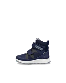 Dziecięce nubukowe buty za kostkę Gore-Tex ECCO® Exostrike - Niebieski - O