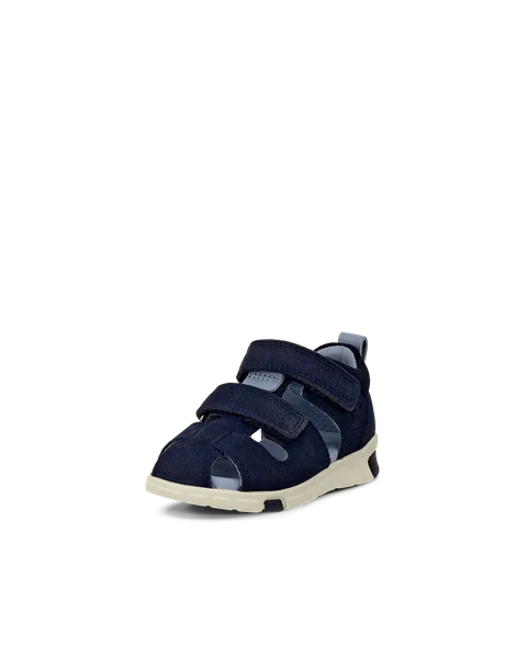 ECCO® Mini Stride Kinder Fischersandale aus Nubukleder - Blau - M