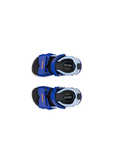 ECCO® Mini Stride lædersandaler til børn - Blå - Top_Left_Pair