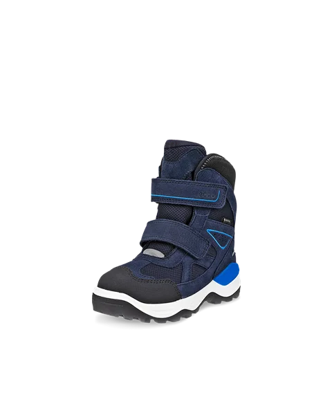 ECCO® Snow Mountain bottes d'hiver en nubuck Gore-Tex pour enfant - Bleu - M
