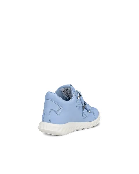 Dziecięce skórzane buty sportowe na rzepy ECCO® SP.1 Lite - Niebieski - B
