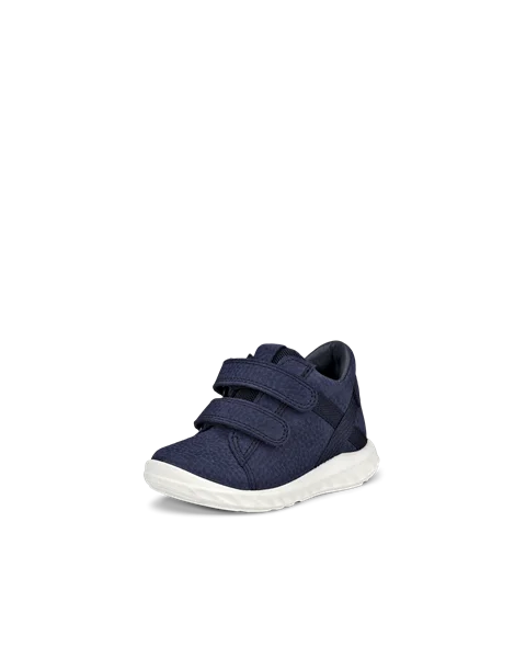 ECCO® SP.1 Lite Infant Kinder Ledersneaker mit Klettverschluss - Blau - M