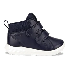 Chłopięce skórzane buty sportowe na rzepy Gore-Tex ECCO® SP.1 Lite - Granatowy - Outside