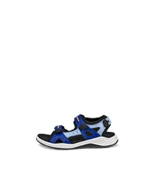 Kids' ECCO® X-Trinsic Leather Walking Sandal - Blue - O