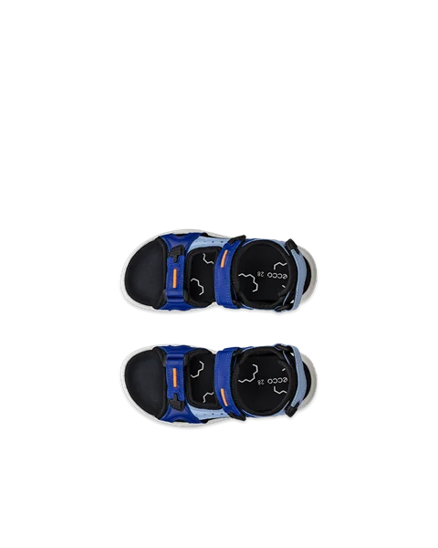 Kids' ECCO® X-Trinsic Leather Walking Sandal - Blue - Top_Left_Pair