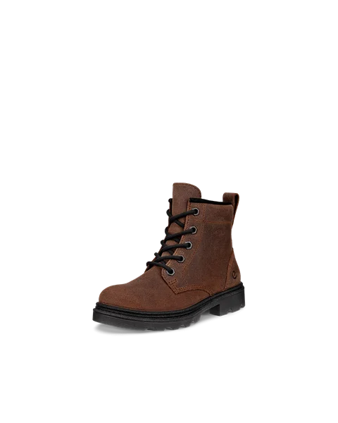 ECCO® Grainer Kinderen suède waterdichte veterboots - Bruin - M