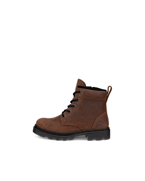 ECCO® Grainer bottes de pluie en daim à lacet pour enfant - Marron - O