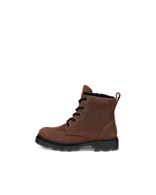 Kids' ECCO® Grainer Suede Waterproof Lace-Up Boot - Brown - O