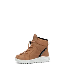 ECCO® Urban Snowboarder Kinder Winterstiefel aus Veloursleder mit Gore-Tex - Braun - O