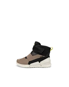 Kids' ECCO® Biom K1 Suede Sneaker Boot - Beige - O