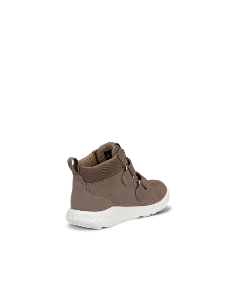 Kids' ECCO® SP.1 Lite Nubuck Gore-Tex Hook & Loop Trainer - Beige - B